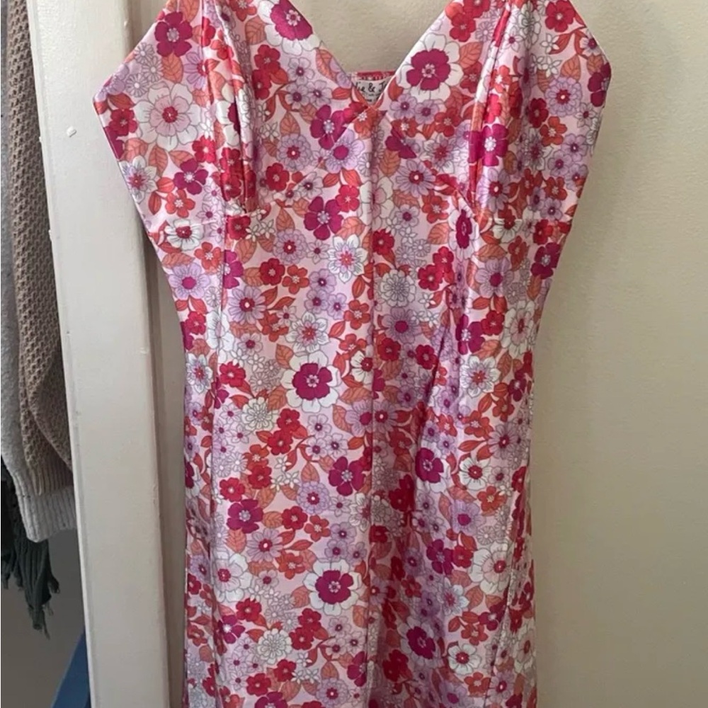 Floral Pink Mini Dress